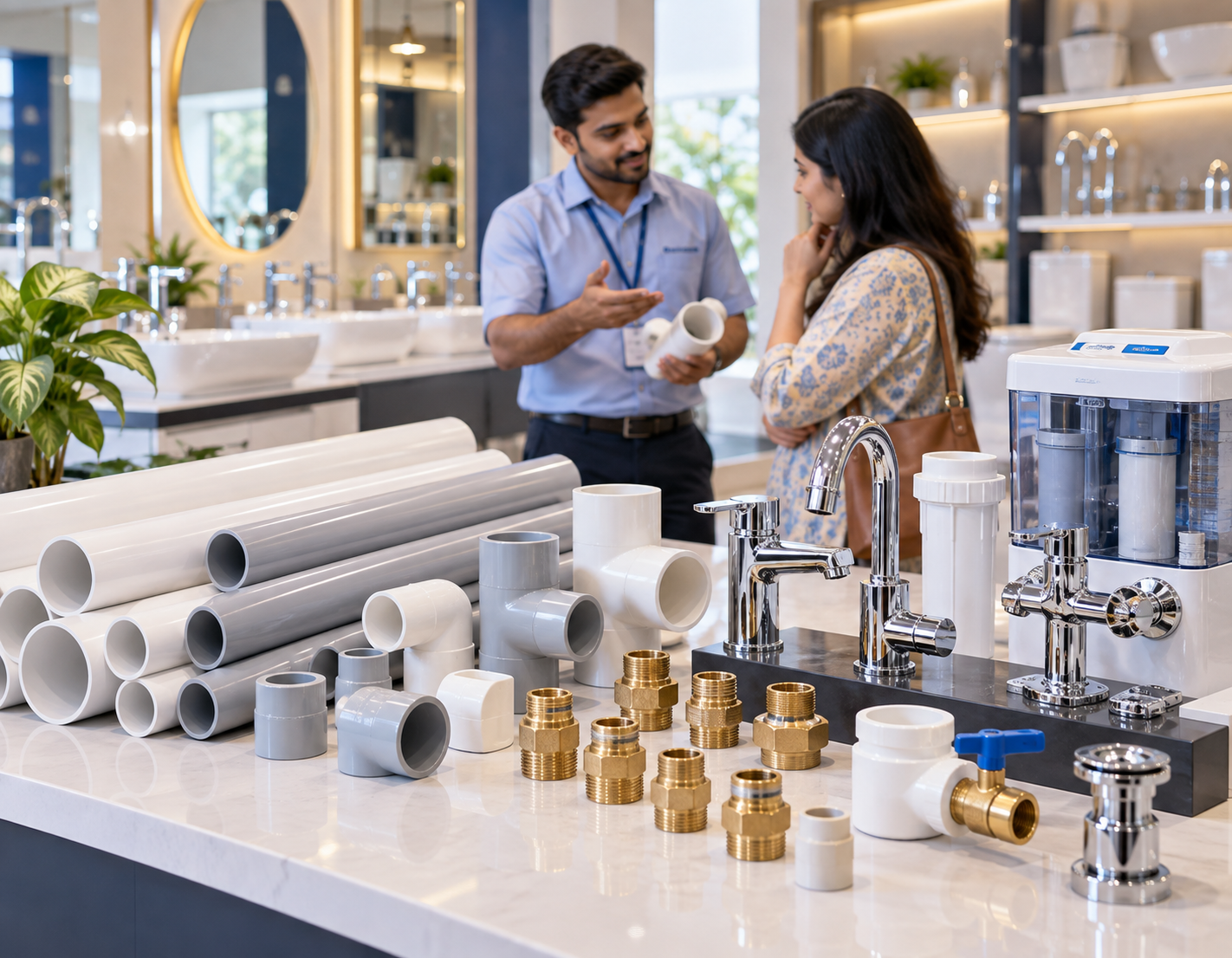 Plumbing pipes and fittings available at Wahid Marketing